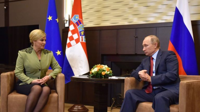 Grabar-Kitarović i Putin za novi zamah u odnosima Hrvatske i Rusije