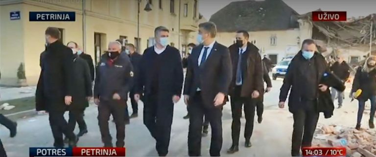 Milanović i Plenković obilaze Petrinju