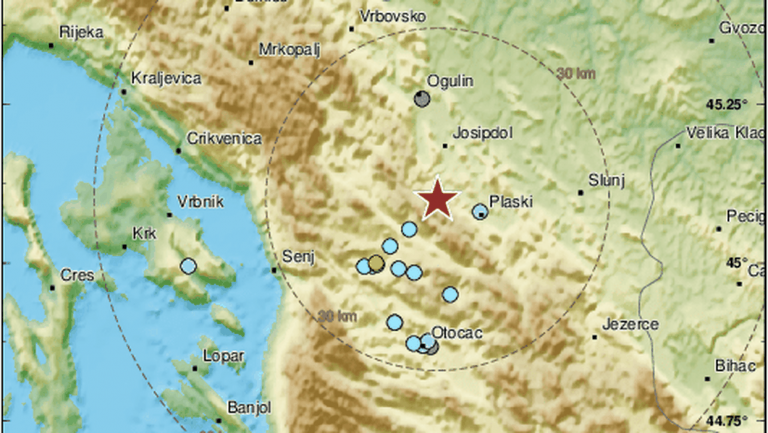 Potres magnitude 2,8 uzdrmao područje nedaleko od Otočca