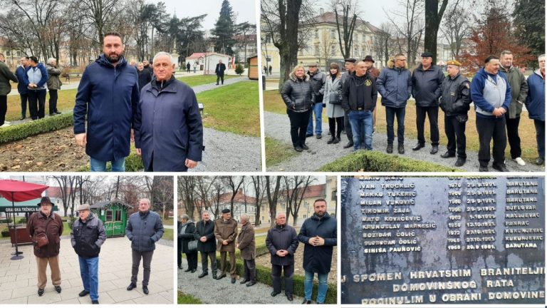 Ime Makaranina Siniše Paunovića upisano na spomenik poginulih branitelja u Bjelovaru